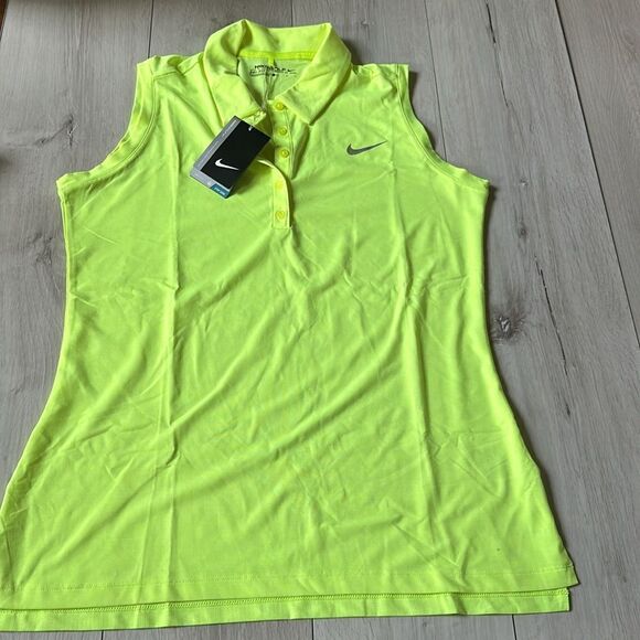 Nike Dri-FIT Victory Womens Golf Polo Light Lemon Color Large NWT in packaging - Picture 5 of 5
